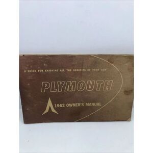 1962 Original Plymouth Owners Manual Guide. Vintage.  Please Read